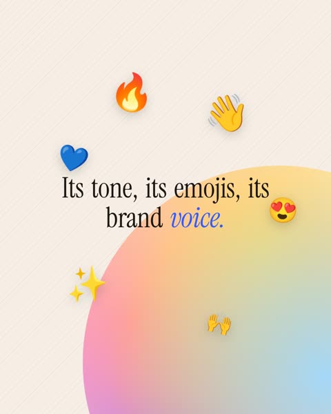 Emoji burst scene: emoji arcing around a headline