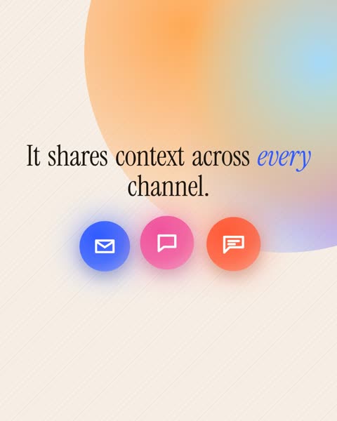 Glow orbs scene: three glowing channel icons